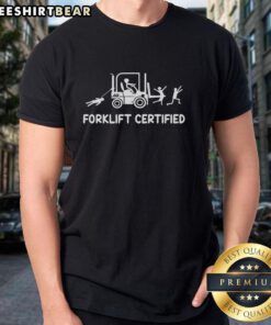 Awesome Forklift Certified T-Shirt - 'I Don't Rise And Grind, I Lift And Glide' design for forklift enthusiasts.
