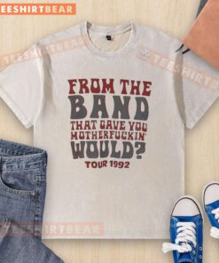 Awesome 1992 washed t-shirt from the band that gave you 'Motherfuckin Would' tour merchandise.