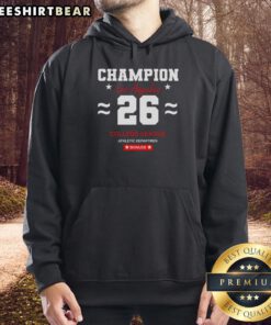 Alt Text: Awesome Los Angeles Champion 26 College League Hoodie in vibrant colors, perfect for sports enthusiasts and casual wear.