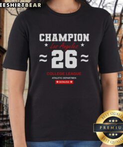 Alt Text: Awesome Los Angeles Champion 26 College League Ladies Tee in stylish design, perfect for casual wear and sports fans.