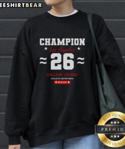 Awesome Los Angeles Champion 26 College League sweatshirt in vibrant colors, perfect for college sports fans.