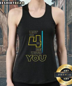 Awesome May The 4th Be With You Star Wars tank top featuring iconic characters and a vibrant design.