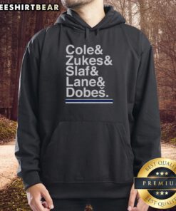 Alt Text: Awesome Montreal Hockey hoodie featuring Ampersand, Cole Zukes, Slafkovsky, Lane, and Dobes design for fans.