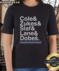 Awesome Montreal Hockey ampersand design on Cole Zukes Slaf Lane Dobes ladies tee, perfect for fans and casual wear.