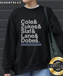 Awesome Montreal Hockey sweatshirt featuring Ampersand Cole Zukes Slaf Lane Dobes design, perfect for fans and warmth.
