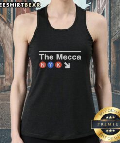 Alt Text: Awesome New York Knicks The Mecca subway icons tank top showcasing vibrant Knicks design and team spirit.