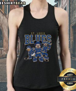 St. Louis Blues Disney team ice hockey tank top featuring vibrant graphics and a sporty design for fans.