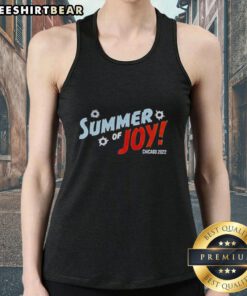 Awesome Summer of Joy Chicago 2022 tank top featuring vibrant colors and a fun graphic design for summer wear.