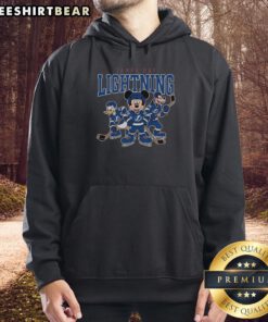 Alt Text: Awesome Tampa Bay Lightning Disney team ice hockey hoodie featuring vibrant graphics and a comfortable fit.