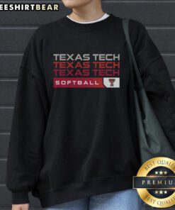 Awesome Texas Tech Red Raiders college softball hype sweatshirt featuring team colors and logo, perfect for fans.