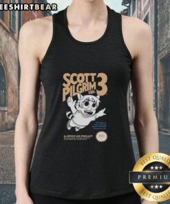Scott Pilgrim Tank Top featuring art from 'Scott Pilgrim Vol 3: The Biggest Most Exciting Adventure' for fans.