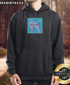 Awesome two cute aliens relaxing on a strange planet, featured on Nathan W. Pyle hoodie design.