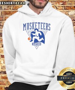 Alt Text: Awesome Xavier Musketeers Basketball 2026 logo hoodie featuring vibrant colors and a stylish design for fans.