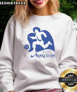 Alt Text: Awesome Xavier Musketeers Basketball 2026 Logo V2 Sweatshirt featuring bold design and team colors. Perfect for fans!