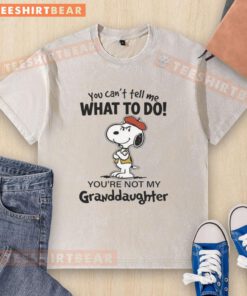 Awesome 'You Cant Tell Me What To Do, Youre Not My Granddaughter' washed t-shirt design in vibrant colors.