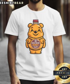 Cute Bear Honey Bottle T-Shirt featuring an adorable bear design and vibrant honey bottle graphics.