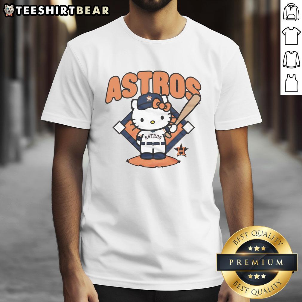 Cute Houston Astros Hello Kitty T-Shirt featuring a playful design perfect for fans and casual wear.