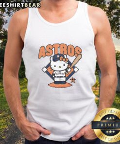 Alt Text: Cute Houston Astros Hello Kitty tank top featuring vibrant graphics, perfect for fans and stylish summer wear.