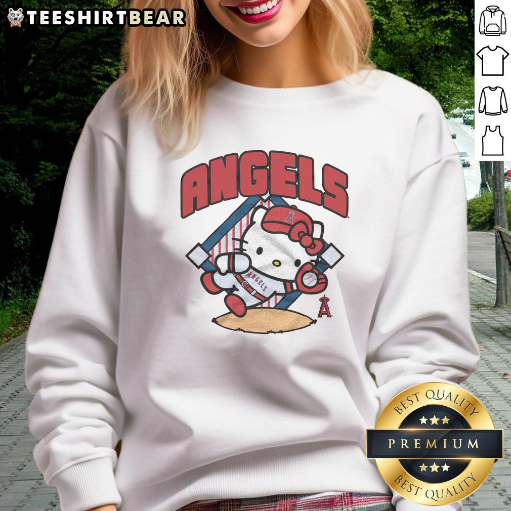 Cute Los Angeles Angels Hello Kitty sweatshirt featuring colorful design and cozy fit for fans and fashion lovers.
