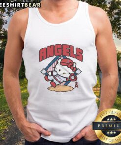 Cute Los Angeles Angels Hello Kitty tank top featuring a vibrant design, perfect for fans and fashion lovers.