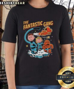 Cute Peanuts The Fantastic Gang Ladies Tee featuring beloved characters in a stylish design for fans.