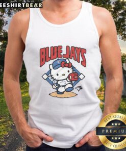 Cute Toronto Blue Jays Hello Kitty tank top featuring a playful design, perfect for fans and summer outings.