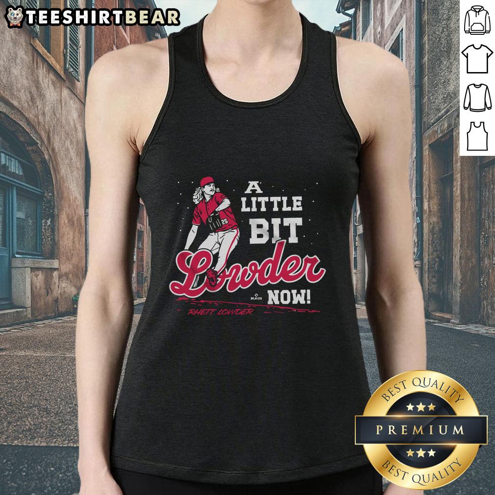 Good A Little Bit Louder Now tank top featuring bold graphic design, perfect for casual wear and music lovers.