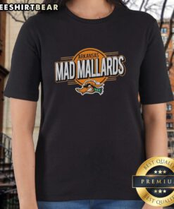 Good Arkansas Travelers Ladies Tee featuring Arkansas Mad Mallards design, perfect for fans of Arkansas travel and sports.