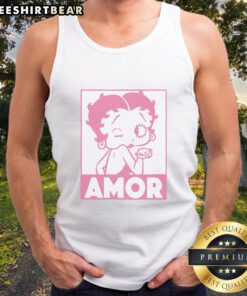 Good Betty Boop Amor Wink Kiss Tank Top featuring a playful design of Betty Boop with a wink and kiss.