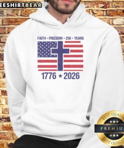Good Faith Freedom 250 Years Anniversary Hoodie featuring a bold design celebrating freedom and heritage.