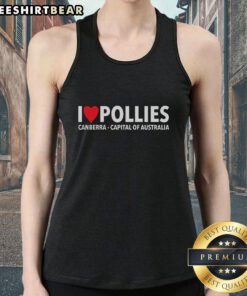 Good I Love Pollies Canberra Capital Australia tank top featuring a vibrant design celebrating Australian politics.