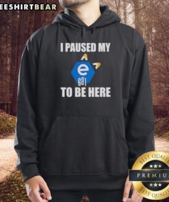 Alt Text: Good I Paused My E621 To Be Here Logo Hoodie featuring a bold graphic design on a stylish pullover.