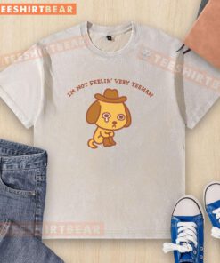Good I'm Not Feeling Very Yeehaw washed t-shirt in casual setting, perfect for relaxed, stylish outfits.