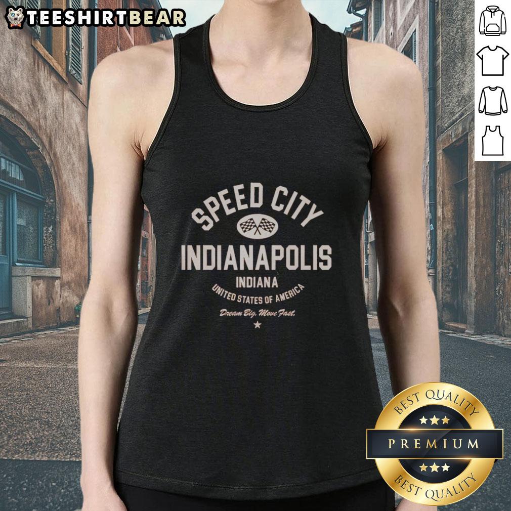 Good Indianapolis Speed City tank top featuring a vibrant design, perfect for fans of Indianapolis and racing culture.