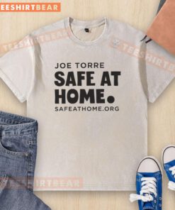 Good Joe Torre Safe At Home washed t-shirt featuring a classic design, perfect for baseball fans and collectors.
