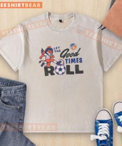FC Cincinnati washed t-shirt featuring 'Good Let the Good Times Roll' design, perfect for fans and casual wear.