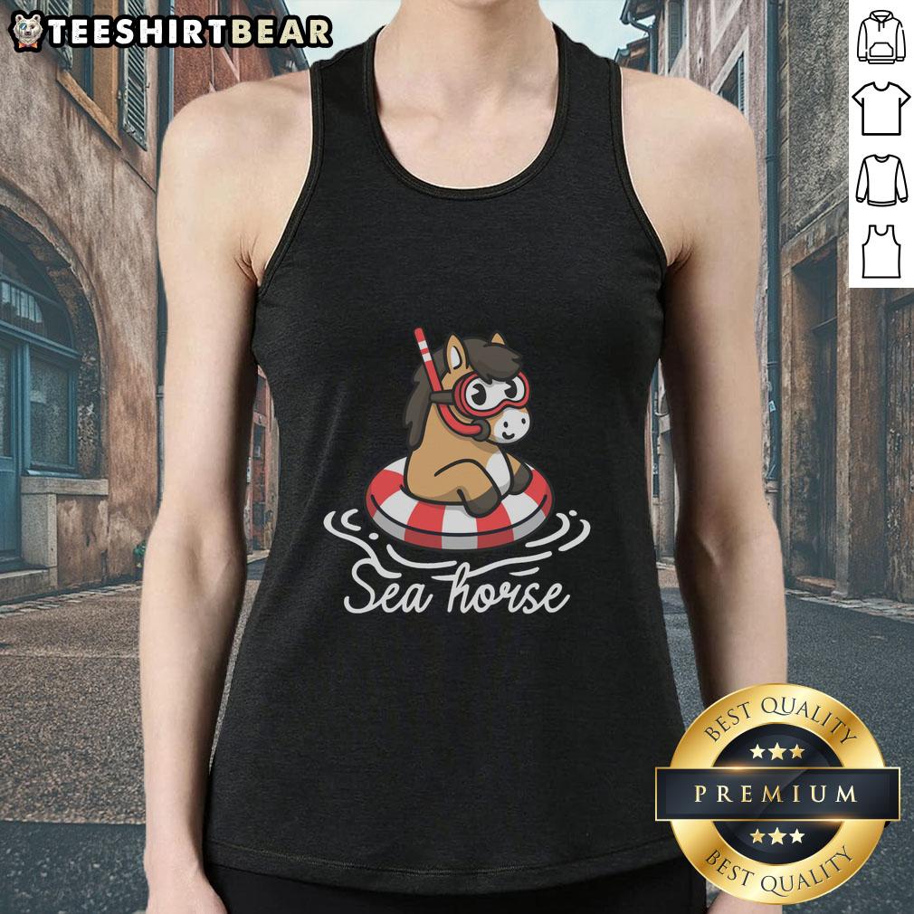 Good Literal Sea Horse Tank Top featuring a vibrant sea horse graphic on a stylish tank top, perfect for ocean lovers.
