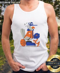 Good New York Knicks tank top featuring 'Go New York Go' slogan, perfect for fans supporting their favorite basketball team.