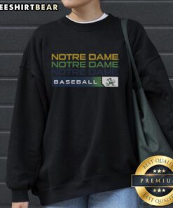 Good Notre Dame Fighting Irish college baseball hype sweatshirt in navy, perfect for fans supporting their team.