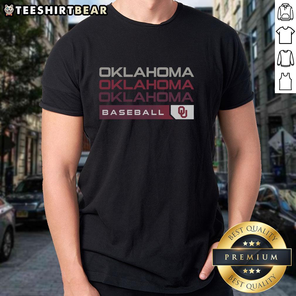 Good Oklahoma Sooners College Baseball Hype T-Shirt featuring team colors and logo, perfect for game day excitement.
