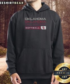 Good Oklahoma Sooners College Softball Hype Hoodie in crimson with team logo, perfect for fans and game day wear.