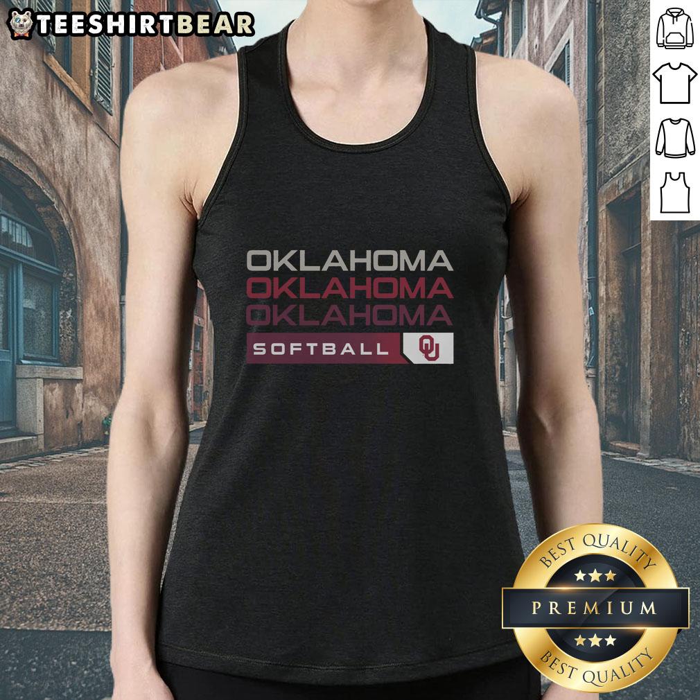 Alt Text: Good Oklahoma Sooners College Softball Hype Tank Top featuring vibrant team colors and logo for fans.
