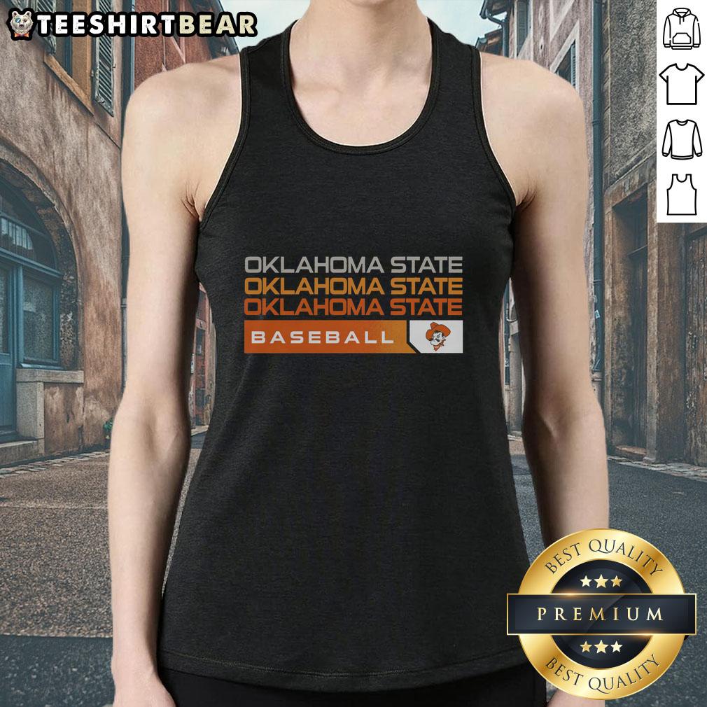 Good Oklahoma State Cowboys college baseball hype tank top featuring vibrant team colors and logo for enthusiastic fans.