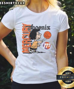 Good Peanuts Marcie X Phoenix Mercury Ladies Tee featuring vibrant graphics and a comfortable fit for fans.