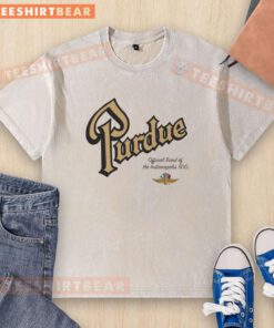Good Purdue Official Band of the Indianapolis 500 washed t-shirt featuring vintage design and soft fabric.