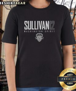 Good Sullivan 12 Washington Spirit Ladies Tee featuring vibrant team colors and logo, perfect for fans.