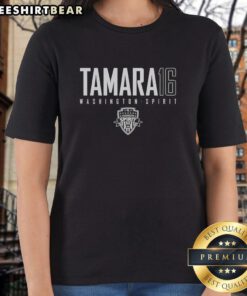 Good Tamara 16 Washington Spirit ladies tee showcasing stylish design for fans of women's soccer.