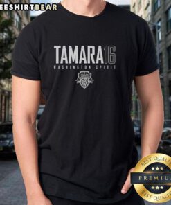 Good Tamara 16 Washington Spirit T-Shirt featuring bold team colors and player name, perfect for fans and supporters.