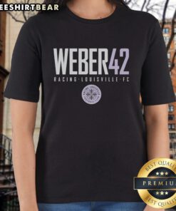 Good Weber 42 Racing Louisville FC Ladies Tee in vibrant colors, perfect for fans supporting their team.