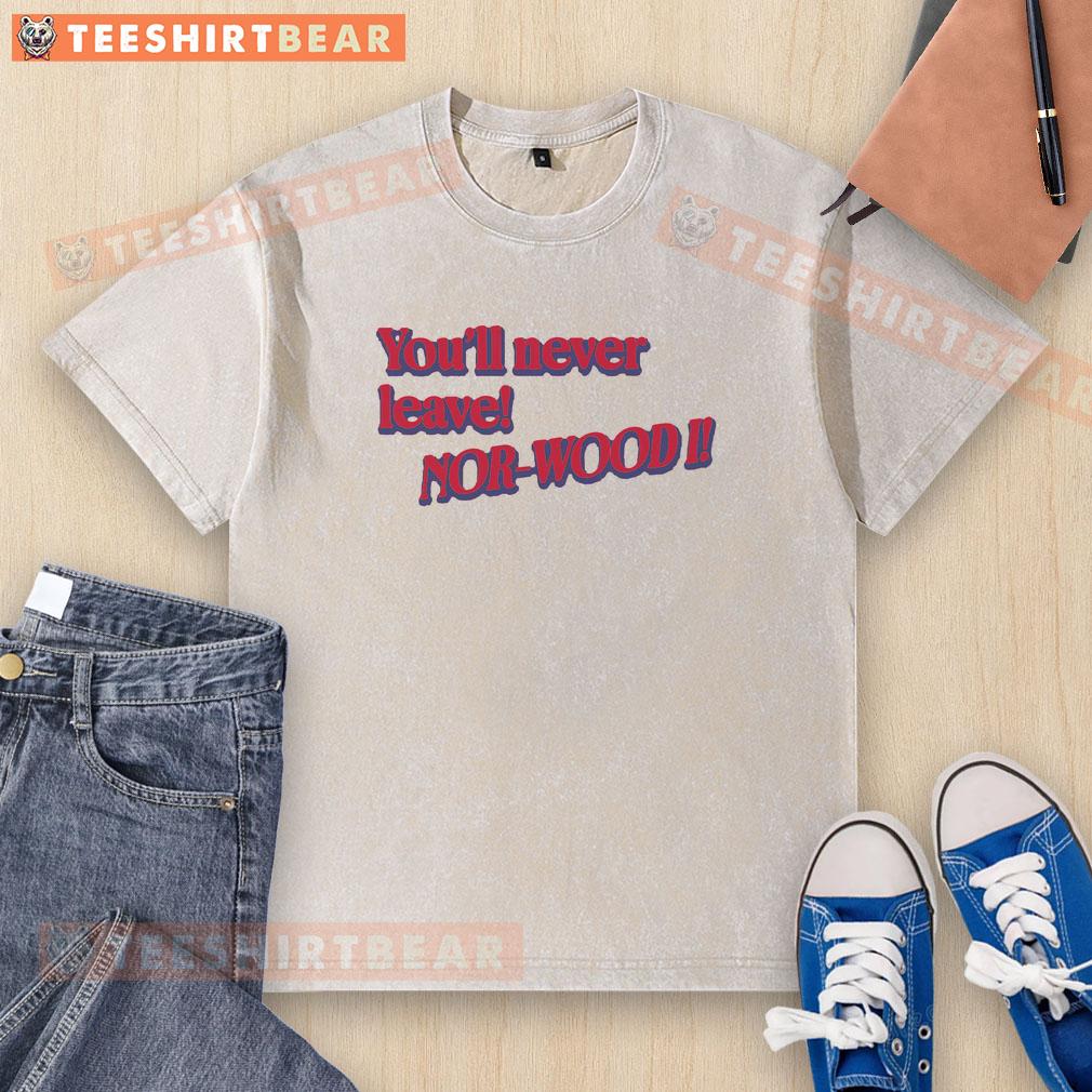 Good You'll Never Leave Nor Wood Washed T-Shirt in a soft, vintage style with a relaxed fit, perfect for casual wear.